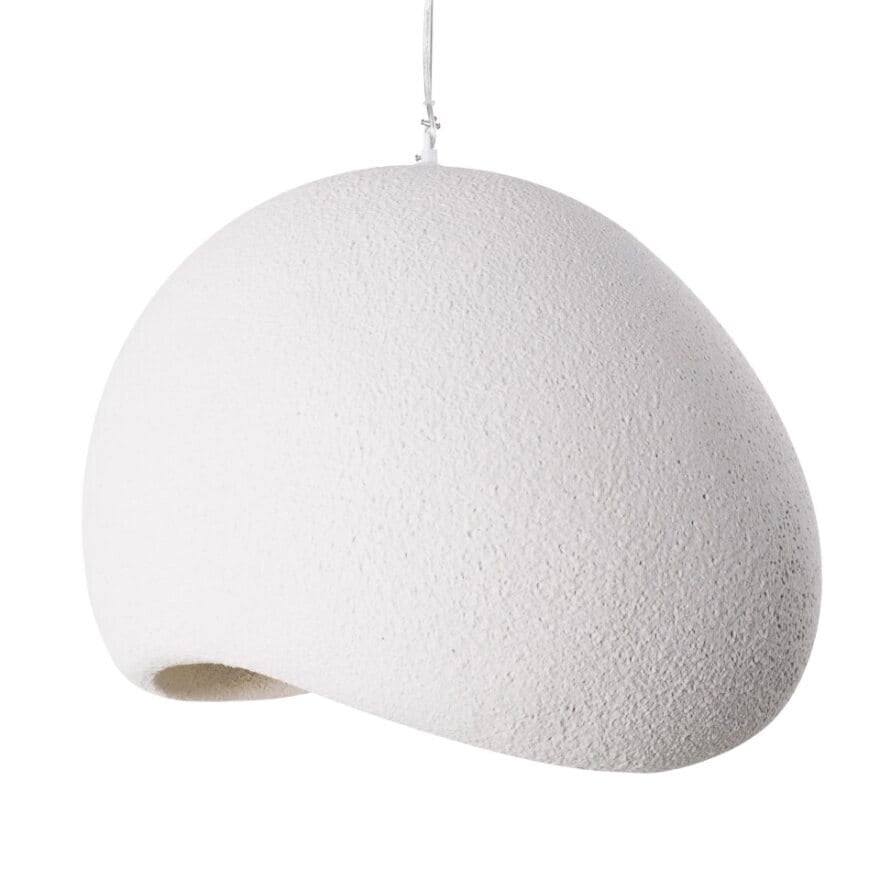 Sospensione Maxlight Pierre bianca resina Ø48 E27 15W