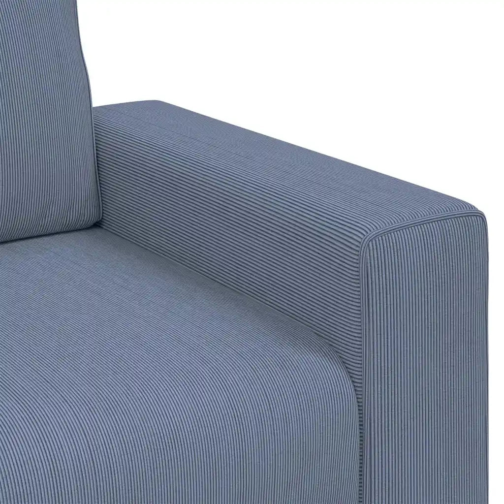 Divano Divanetto-Sofa Blu 120 cm Tessuto di Velluto a Coste