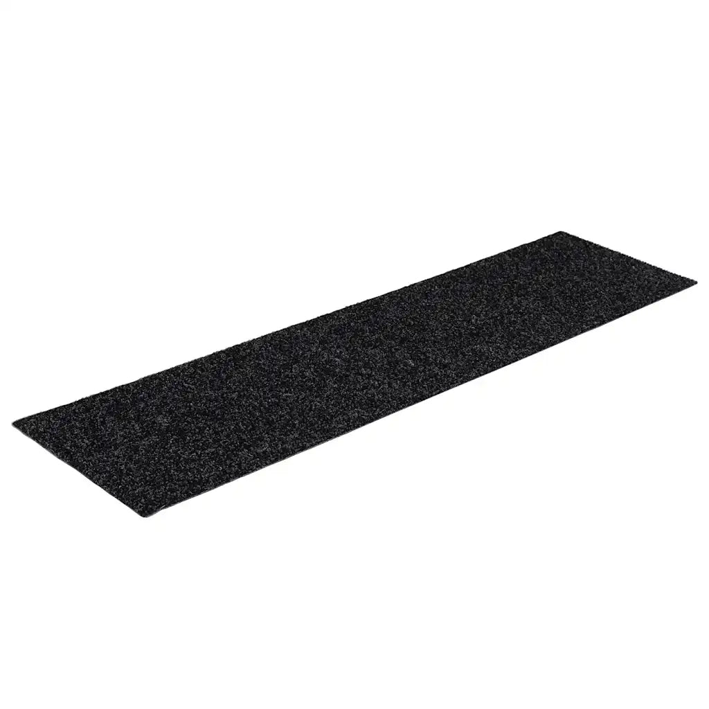 Tappetini per scale autoadesivi 30 pz 76x20 cm neri rettangolari 3365723