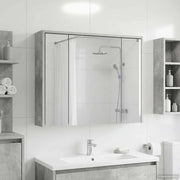 Mobiletto per specchio da bagno Grigio cemento 889170