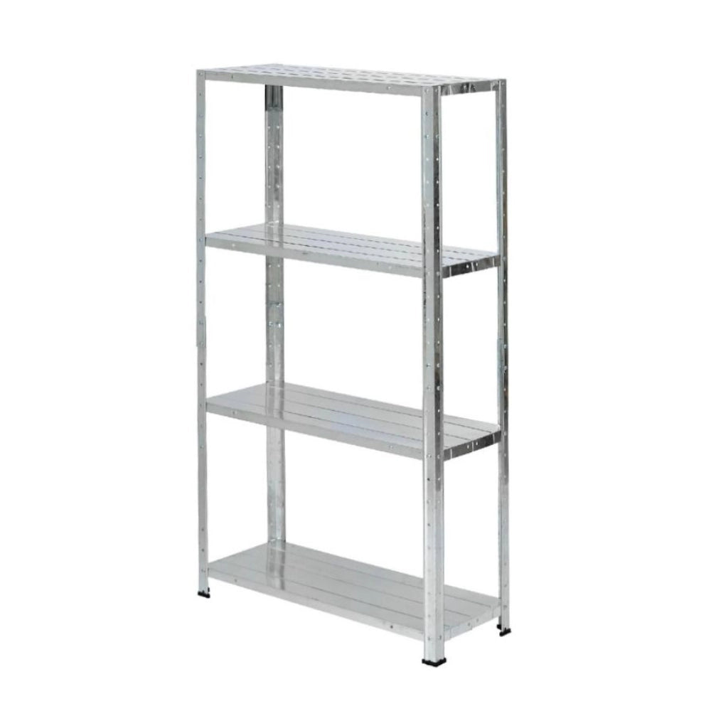 Scaffale in Metallo 4 Ripiani: 70X26X127cm  Portata totale 120kg (30KG a Ripiano)