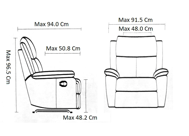 Copripoltrona jacquard elasticizzato per poltrona reclinabile relax con tasche Blu