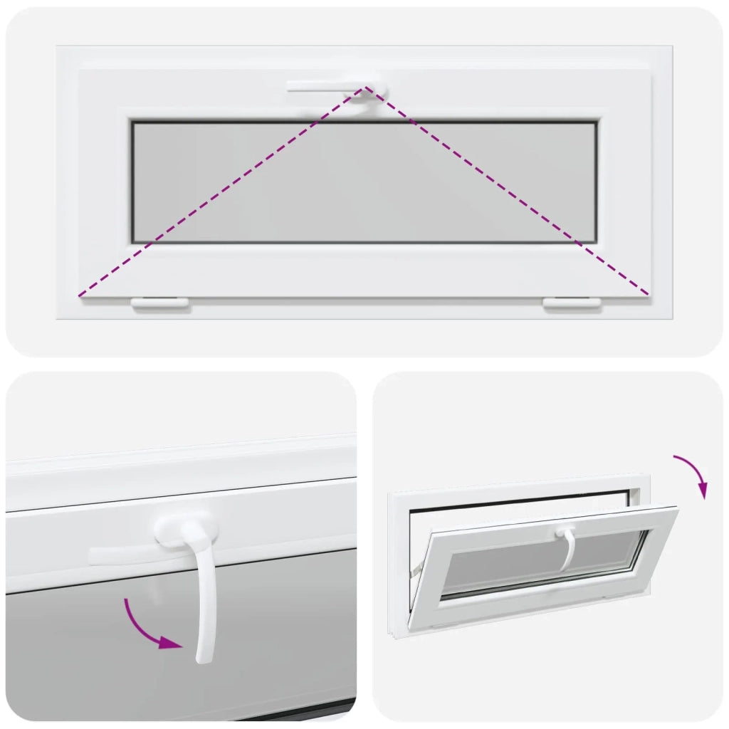 Finestra per Soffitta RISOR 90 x 40 cm PVC e Vetro Bianco 42047265