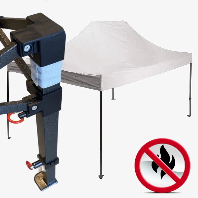 Gazebo 3x4,5m bianco certificato IGNIFUGO SENZA laterali pieghevole portatile estendibile richiudibile estensibile acciaio per fiere eventi stand chiosco tenda tendone mercato mercatino