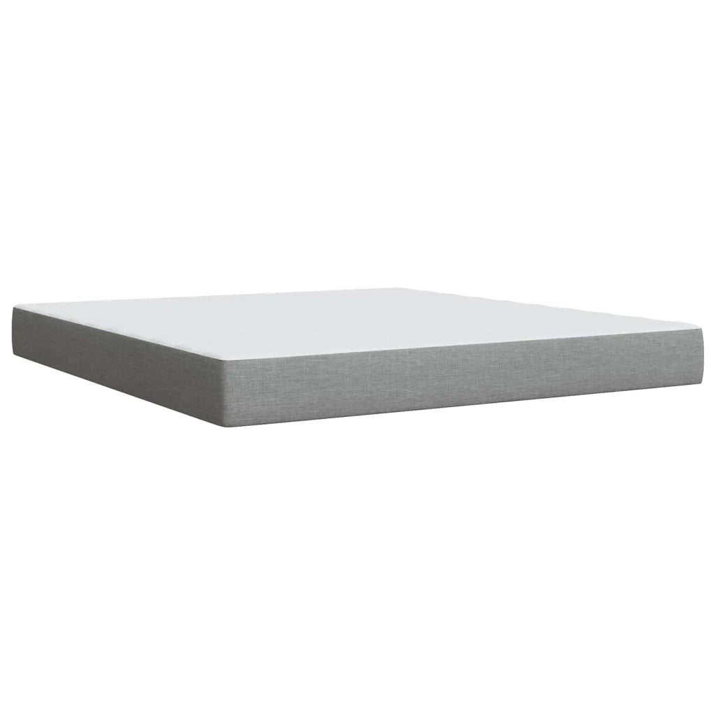 Letto con Box Spring, Materasso e LED Grigio Chiaro Tessuto 3452001