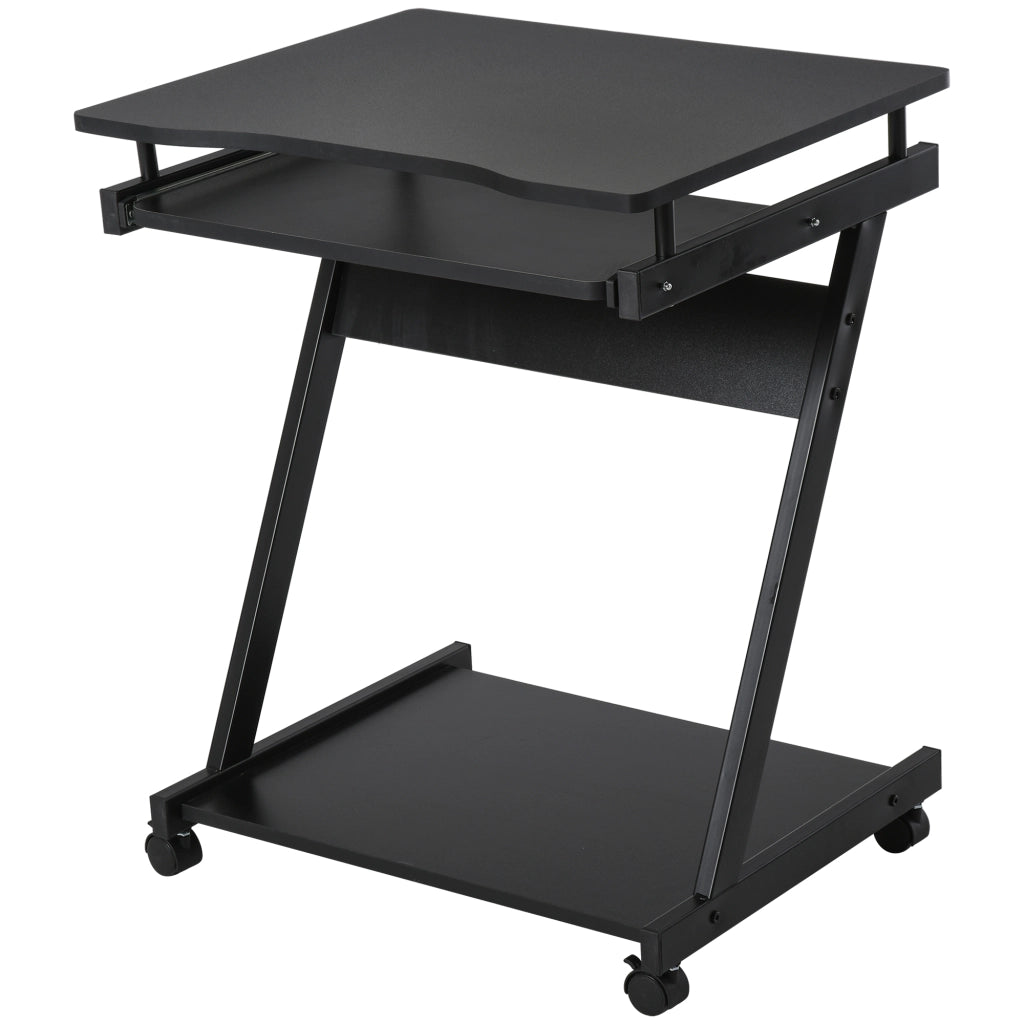 Scrivania per computer con ruote ¨C Zephmum ¨C Nero