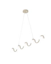 Lampada sospesa SINUS ondulata 5 luci G9 beige Emibig