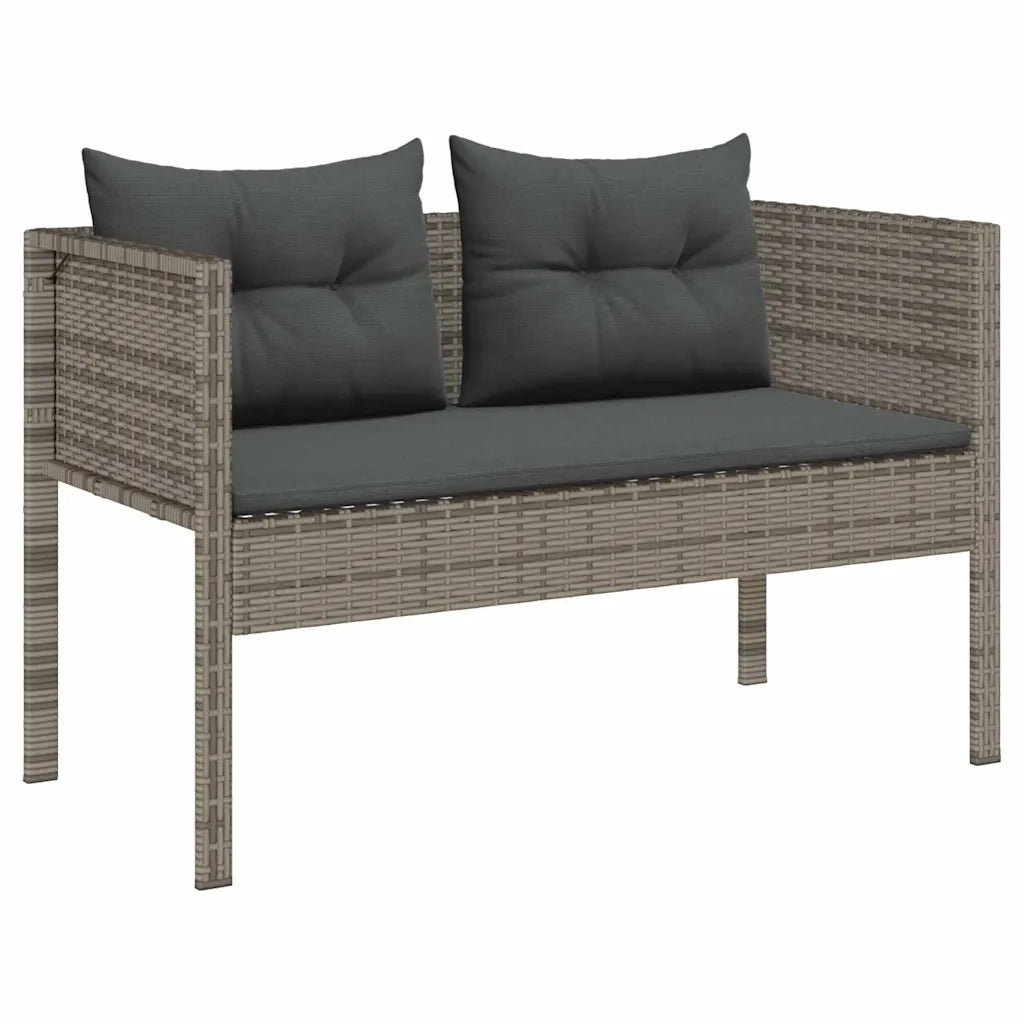 Set Divano da Giardino 6 pz | Set Salotto da Giardino Grigio e Grigio Scuro polyrattan