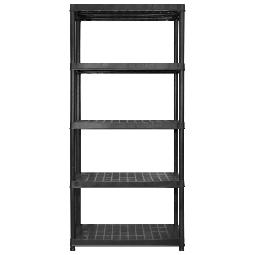 Scaffale a 5 Ripiani Nero 255x40x185 cm in Plastica 3059857