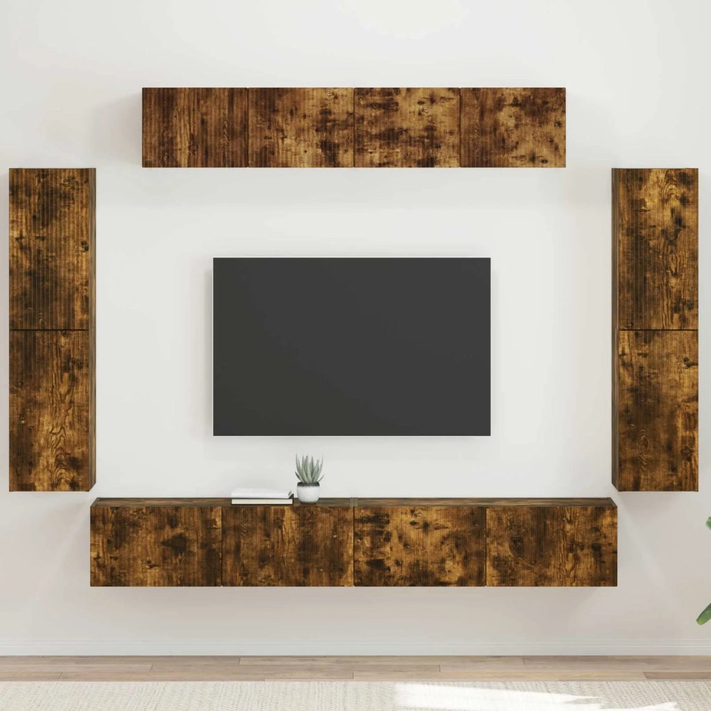 Mobile TV 8 pcs Rovere fumé 3409146