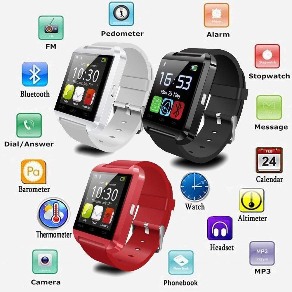 Trade Shop - U8 Orologio Bluetooth Smartwatch Android Touchscreen Cellulare Vivavoce Musica -
