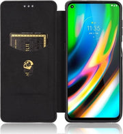 Portamonete in Carbonio per Motorola Moto G9 Plus - Nero