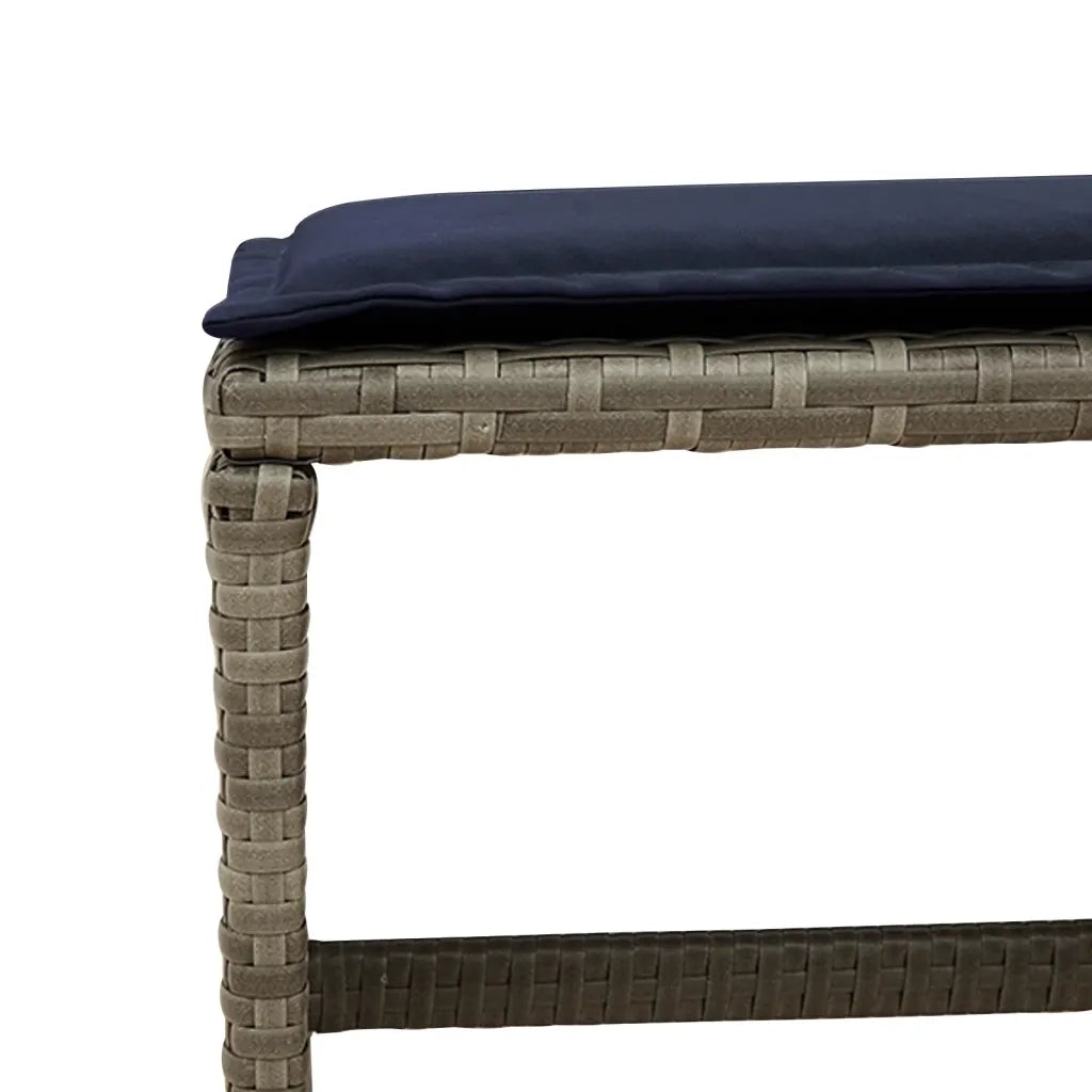 Set da pranzo da giardino da 13 pz con Cuscini in Polyrattan Grigio 3277756