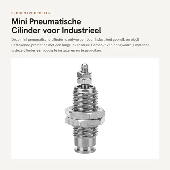 Cilindro pneumatico mini - diametri 6/10/15mm - perforazione 5/10/15mm - diametro di uscita - funzionamento singolo - cilindro a doppia vite - progettazione professionale