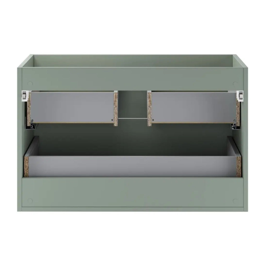 Mobile sottolavabo OSTER 80 cm verde salvia sospeso con 2 cassetti