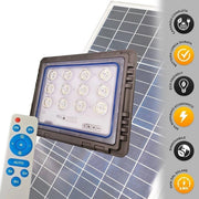 Trade Shop - Faro 400 Watt Con Pannello Solare Luce Forte Telecomando Batteria Lunga Durata -