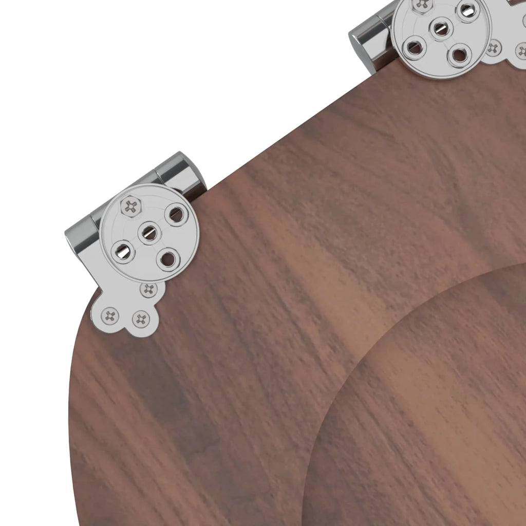 Sedile per toilette con chiusura morbida 2 pcs Marrone 3414531