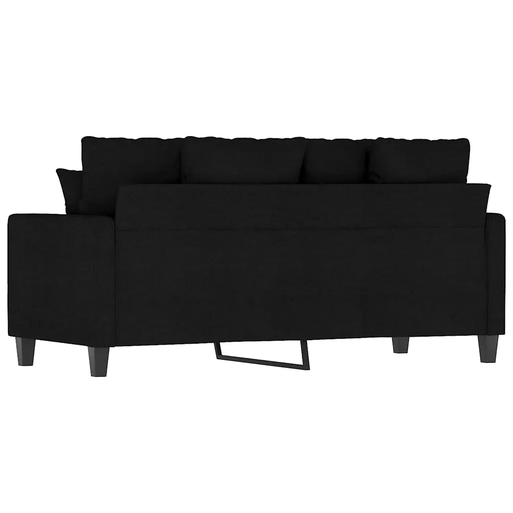 Divano a 2 Posti-Sofa 2 Posti Nero 120 cm in Tessuto 650863