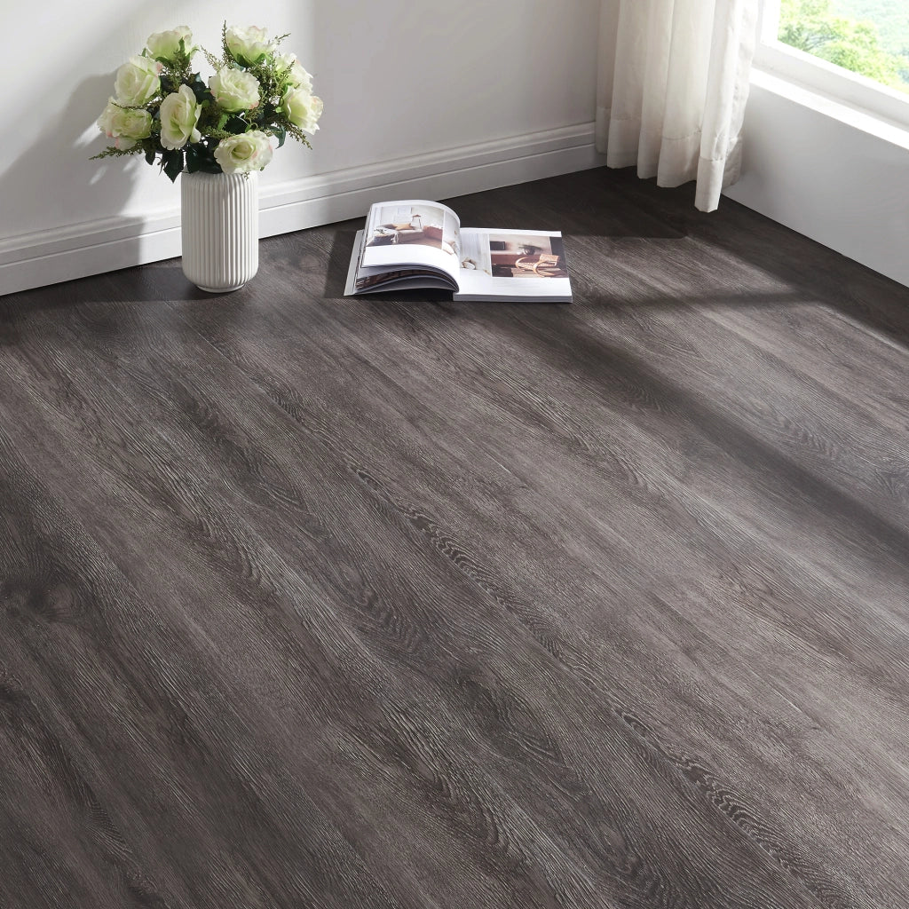Set Okapirg 120 Listoni di Pavimento SPC a Incastro Click Pavimentazione per Interni - Rovere Scuro NEU.HOLZ