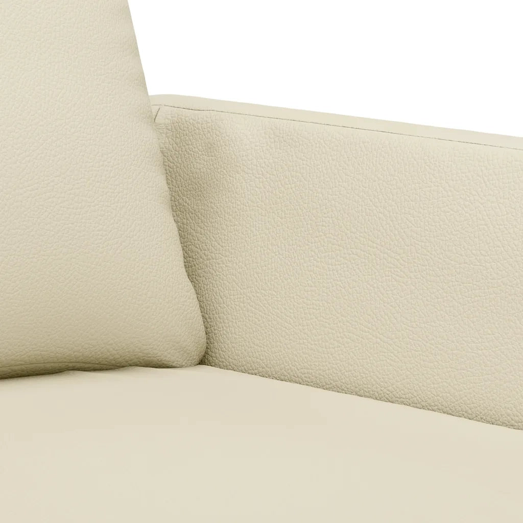 Divano a 2 Posti-Sofa 2 Posti Crema 120 cm in Similpelle 218555