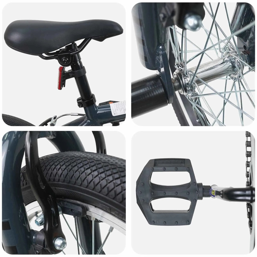 BMX 16 Pollici per 5-8 anni Grigio Scuro