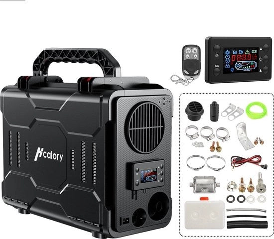 Stazione di riscaldamento portatile - riscaldamento ausiliario - 12V 5kW - colore nero