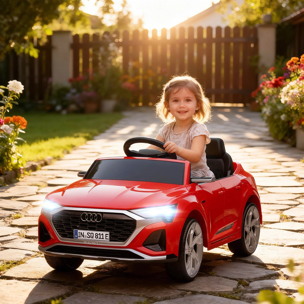 Auto Elettrica per Bambini Audi Q8 12V ¨C Xylo ¨C Rosso con Telecomando e Luci LED