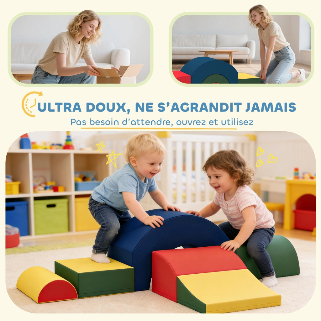 Tappeto per motricit¨¤ 5PCS in schiuma EVA ¨C Minimal ¨C multicolore