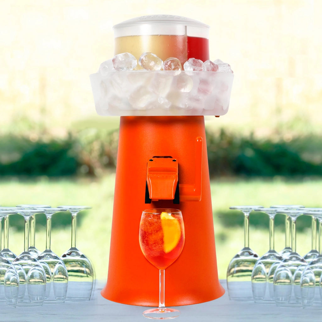 SPRIZZER Kit Completo Arancio in Plastica con 6 Bicchieri per Aperitivi Design Italiano Funzionale e Colore Vivace – SPRIZZER-ARANCIO-6-BICCHIERI