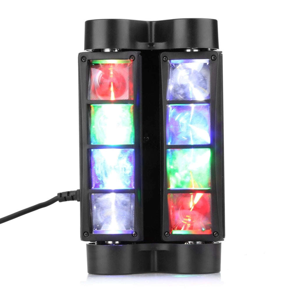 Trade Shop - Proiettore Mini Spider Testa Mobile Spot Light Dmx 512 Rgb Dj Discoteca 40w -