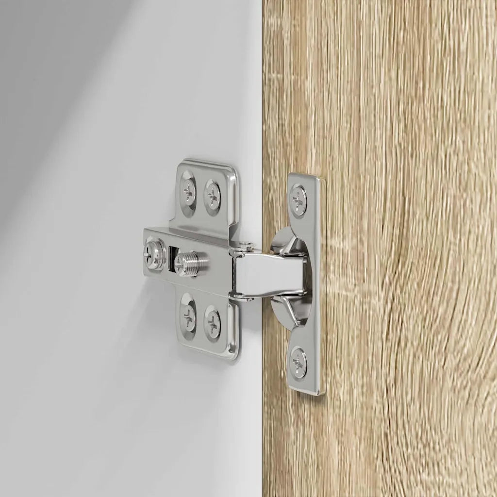 Armadio pensile con porta Riga 2 pcs Quercia Sonoma e Bianca 884135