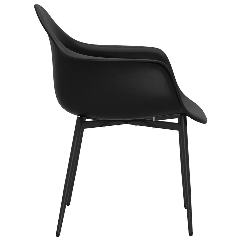 Sedie da Pranzo 2 pz Nere in PP 338076