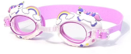 Bambino Tuffo con Protezione UV - Rivestimento Anti-condensazione - Unicorno - Per Bambini - 1 Pezzo - Disegno Carino - Maschera da Nuoto