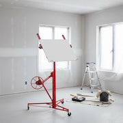 Sollevatore per cartongesso ¨C Minimal ¨C Portata max 68kg, Altezza 140-350cm, Pieghevole con 3 ruote freno