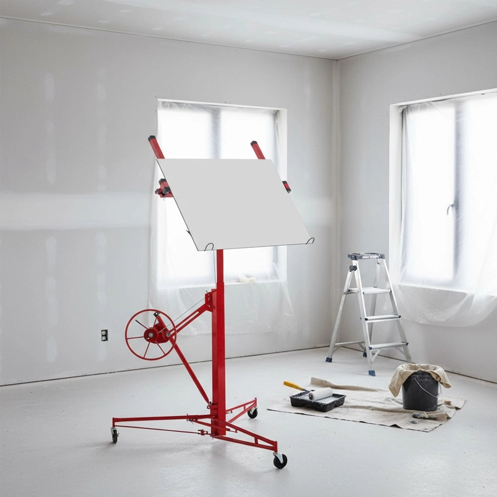 Sollevatore per cartongesso ¨C Minimal ¨C Portata max 68kg, Altezza 140-350cm, Pieghevole con 3 ruote freno