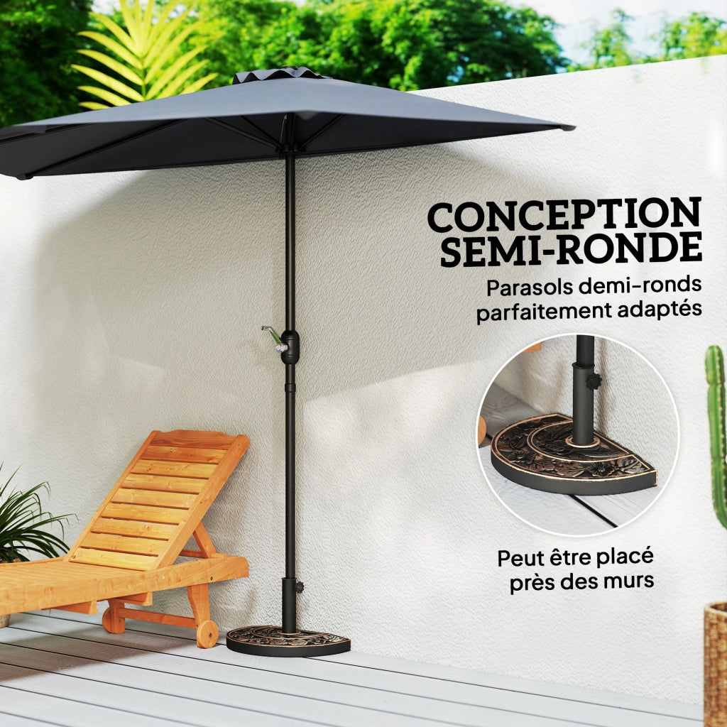 Base per Parasole in Resina ¨C Minimal ¨C Bronzo 50x31x32 cm