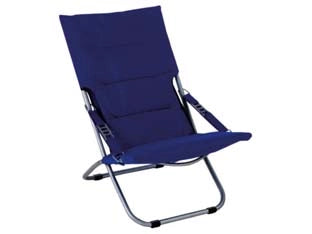 POLTRONA ACCIAIO PIEGHEVOLE BLU  cm.50x94x63h.    VETTE
