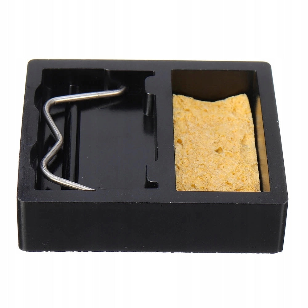 Supporto per Saldatore con Spugna – Design Minimalista, Base in Plastica e Metallo | Dimensioni Base 47x20mm