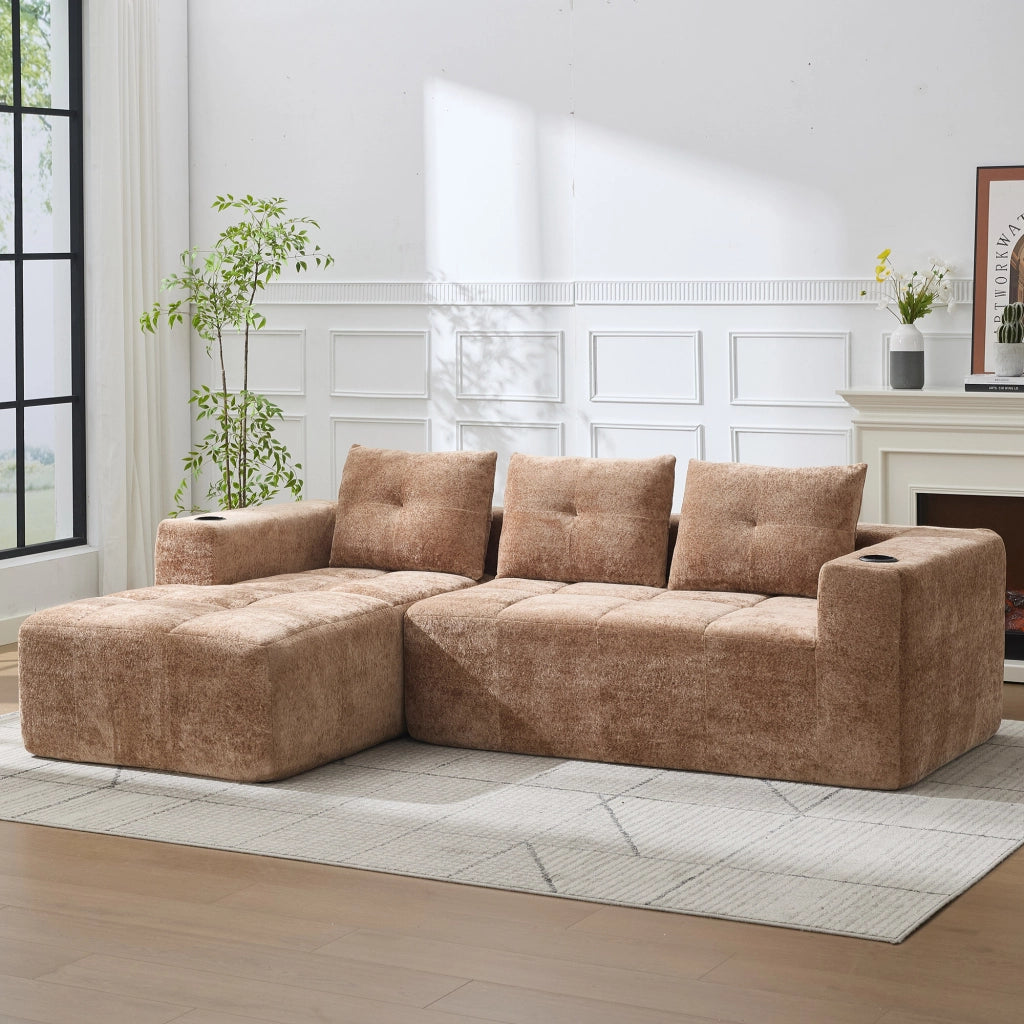 Divano Angolare 3 Posti con Cuscini ¨C Xylo ¨C 258 cm