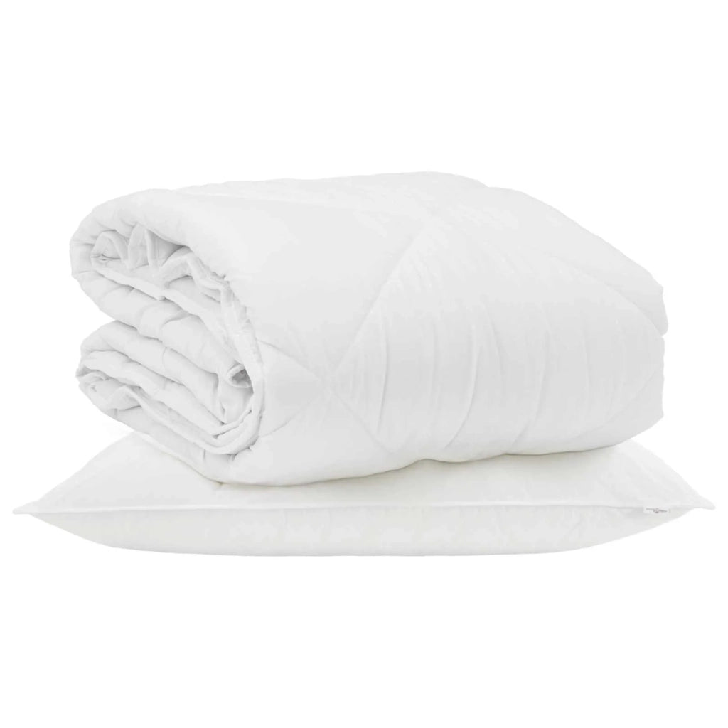 Duvet Estivo con cuscino 2 pcs Bianco Microfibra 3376447