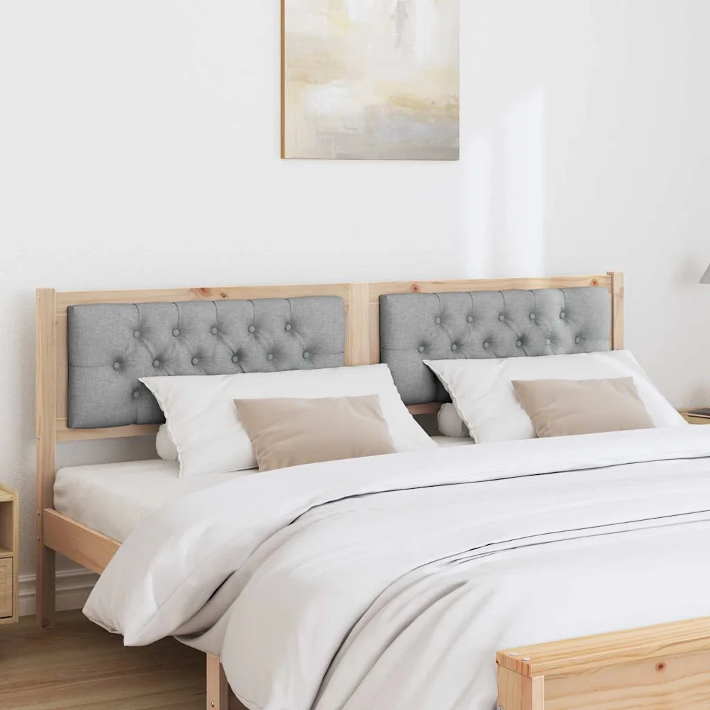 Testiera Marrone e grigio chiaro 160 cm Legno di pino massello 878999