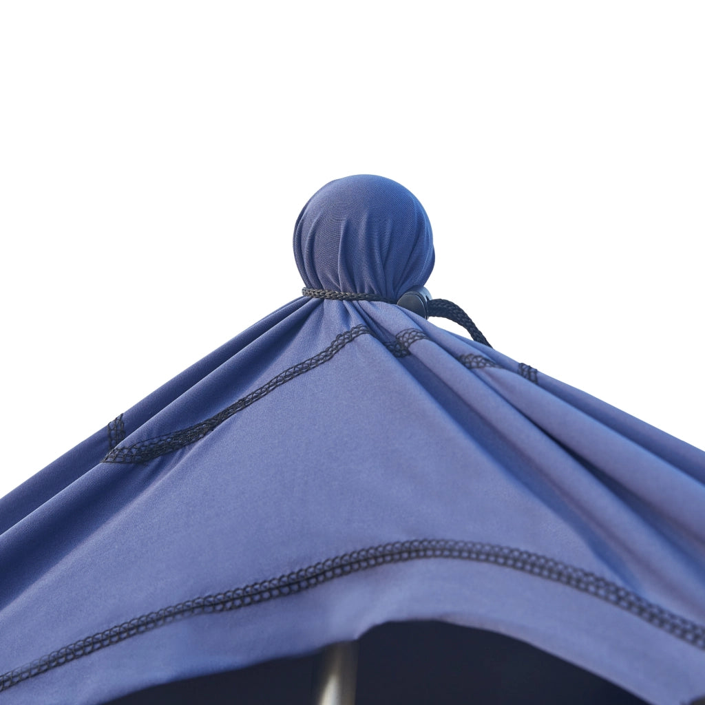 Telo Parasole a Vela Bernheze con 2 Pali 200x200x170 cm Blu pro.tec
