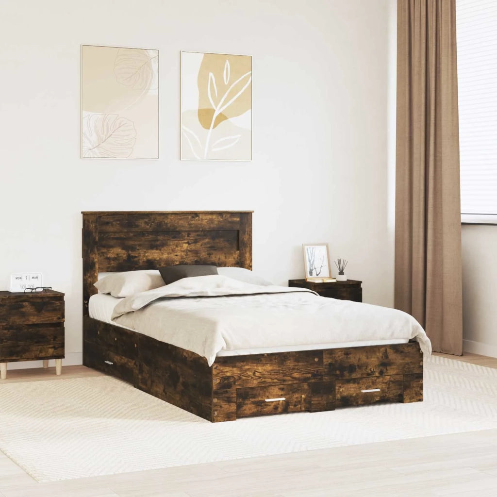 Struttura del letto con cassetto con testiera-Letto con Cassetti e Testiera Legno multistrato 229010