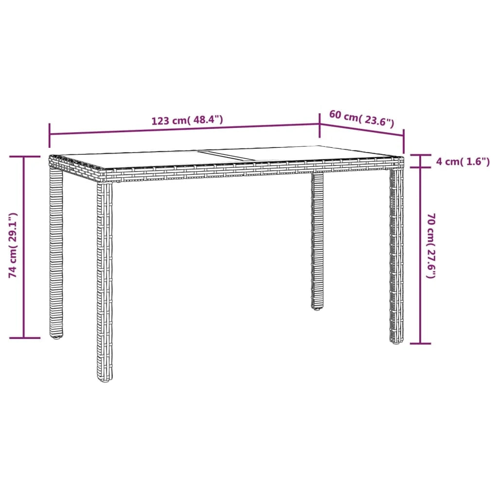 Set da pranzo da giardino composto da 3 pezzi con cuscini in polyrattan beige 02_0014523
