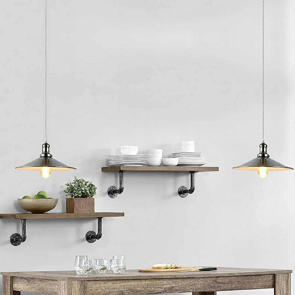 Trade Shop - Lampadario Soffitto Portalampada Pendente Vintage Retro' Cavo Telato E27 Cromato -