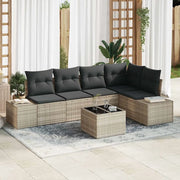 Set Divano da Giardino Grigio chiaro polyrattan 3355741