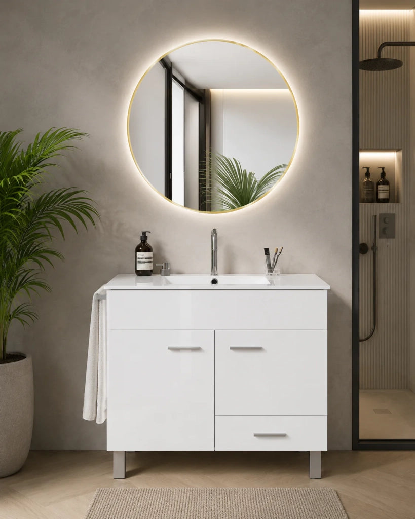 Mobile bagno con lavabo ORIGENBATH SAMOS senza specchio 50x40 cm bianco