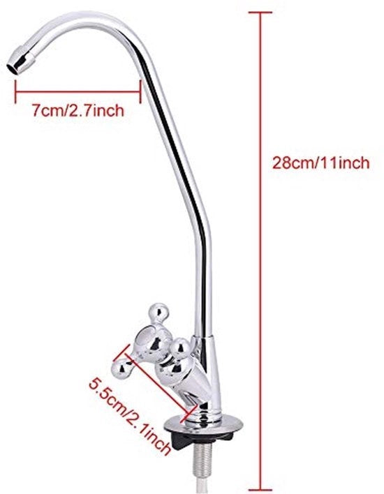 Pompa per rubinetto da cucina, 360° design rotativo, pompa per rubinetto da cucina per filtrazione RO invertita, per acqua potabile (argento)