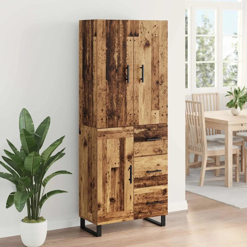 Credenza con cassetto 2 pcs Legno vecchio 69,5 x 34 x 180 cm 3415697