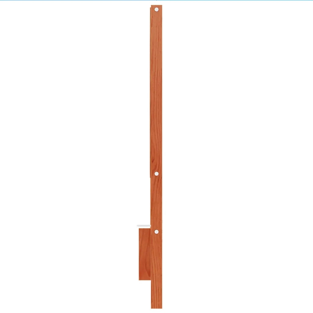 Testiera Marrone Cera 135 cm in Legno Massello di Pino 844343
